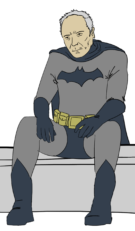 Clint Eastwood   Batman   Sad - Sad Batman Clipart