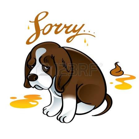 sad dog: Sorry sad puppy dog pet shame shit urine