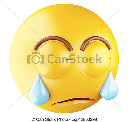 3D Sad emoji crying. - csp42853298