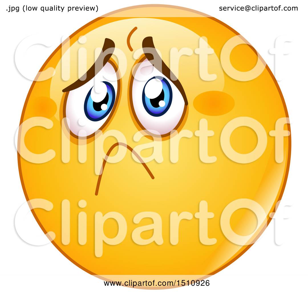 Clipart of a Sad and Hurt Yellow Emoji Smiley - Royalty Free Vector  Illustration by yayayoyo
