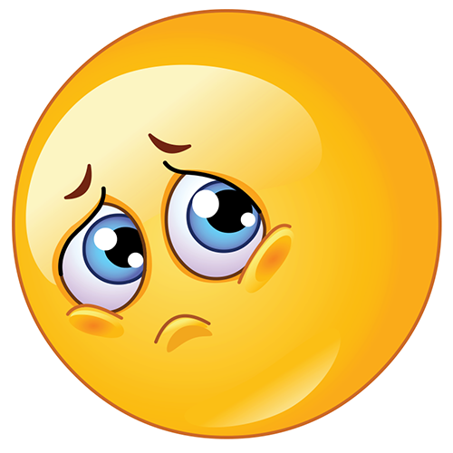 Not Feeling Good Smiley | Fac - Sad Emoji Clipart