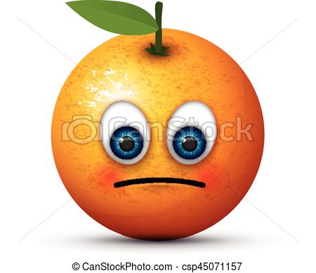 orange sad emoji - csp45071157