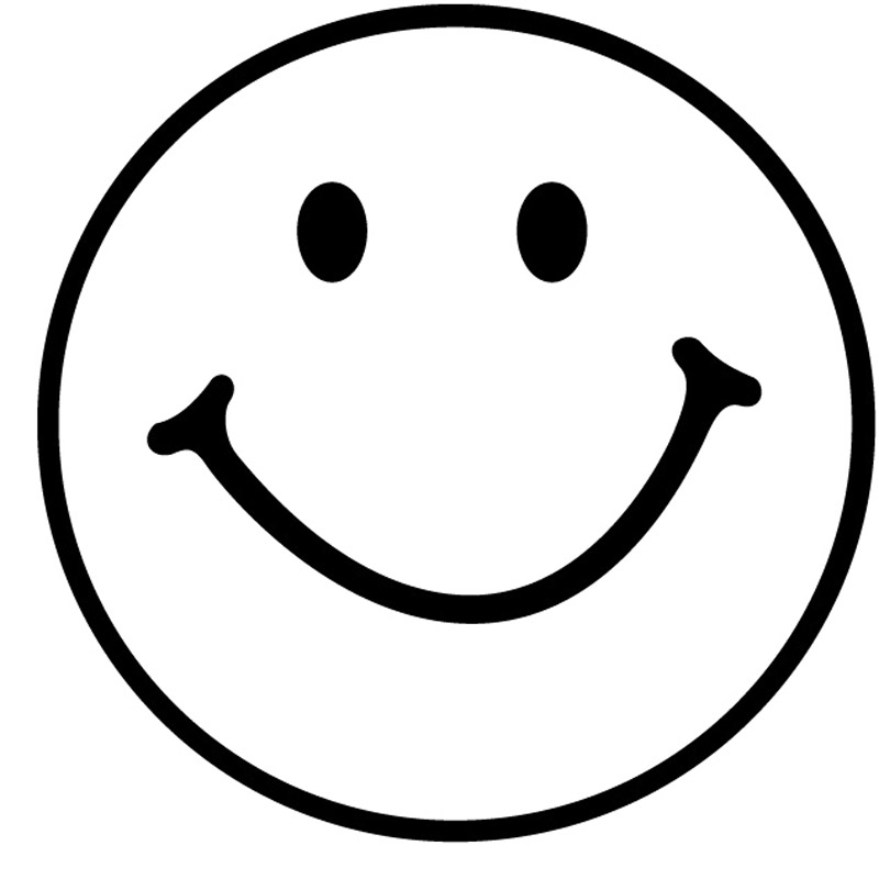 smiley face clipart black and