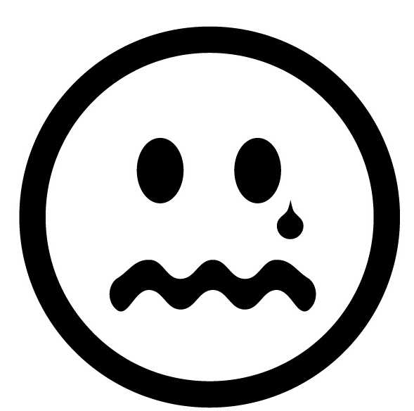 Sad face clipart black and white free clipart images