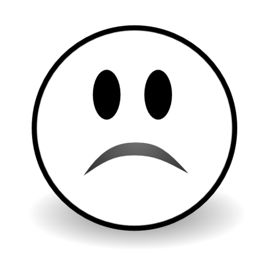 Sad face frowny face clipart .