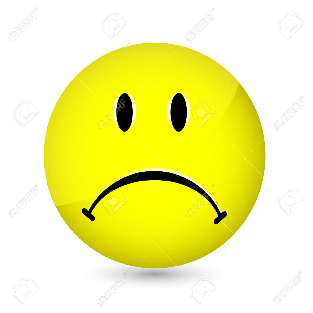 Sad face frowny face clipart 