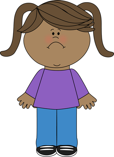 Sad Little Girl Clip Art Image Little Girl With A Frown On Her Face
