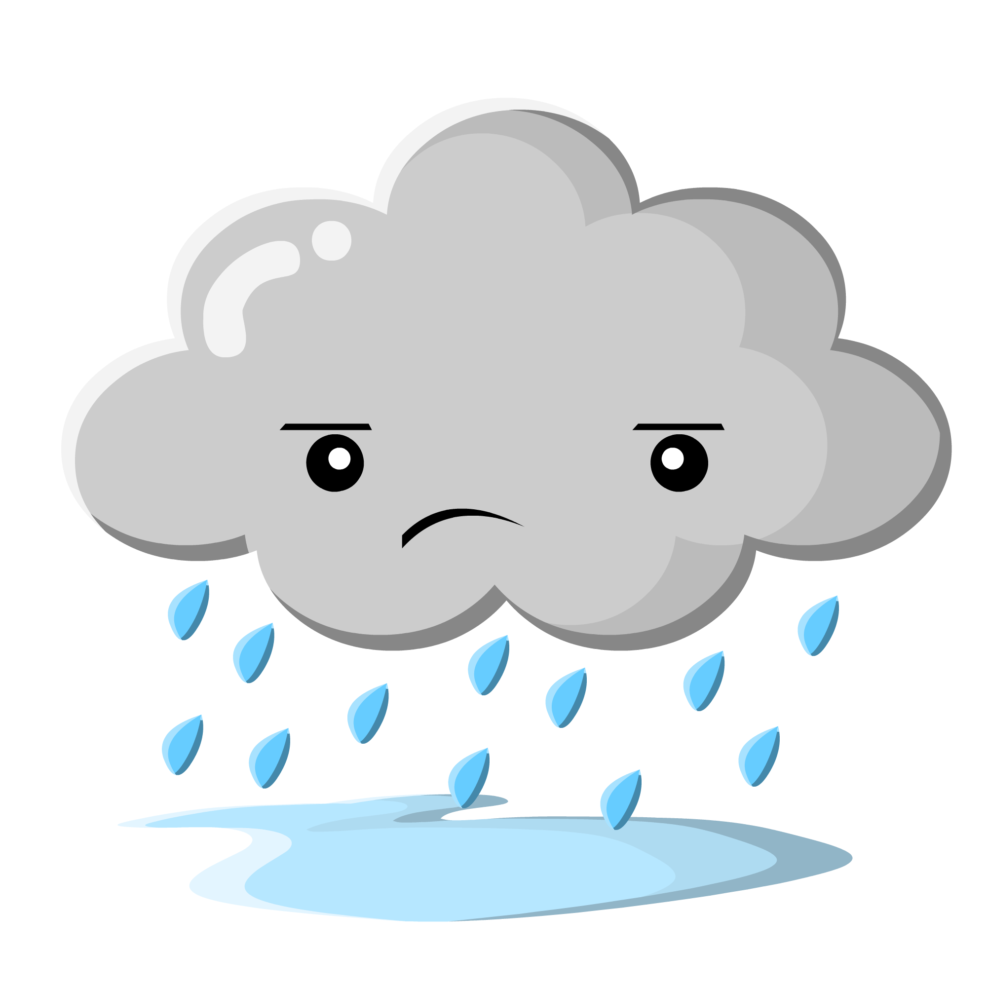 Sad Rain Cloud Clip Art Free Vector Download