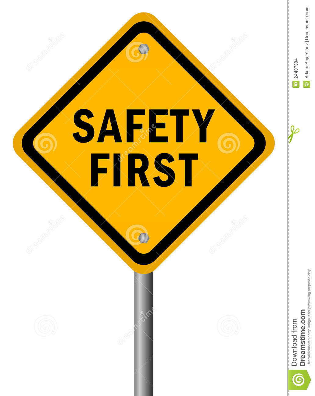Cartoon safety signs clipart 
