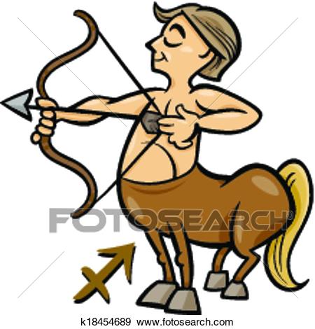 Cartoon Illustration of Sagittarius or The Archer or Centaur Horoscope  Zodiac Sign