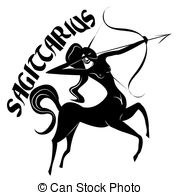 . ClipartLook.com Sagittarius - Elegant zodiac signs silhouettes isolated on.