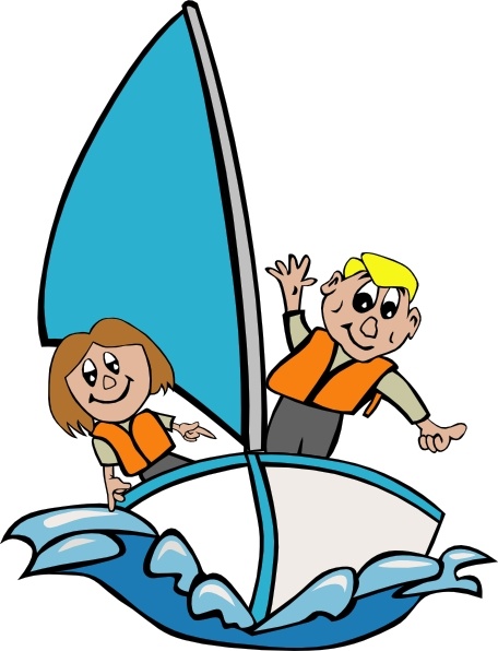 Kids Sailing clip art