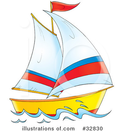 Sailboat Clipart #32830 . - Sail Boat Clipart