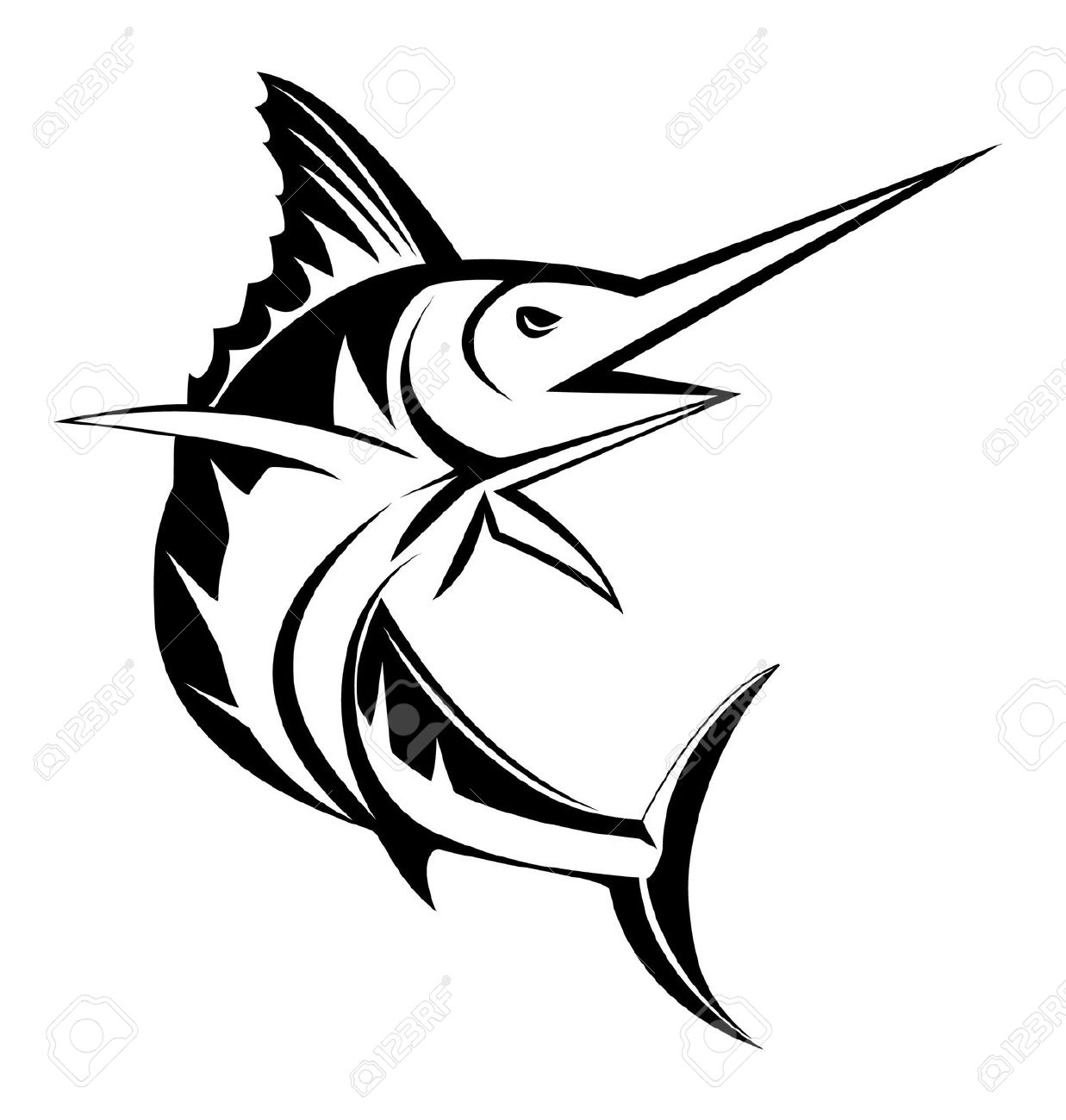 sailfish: Cartoon illustratio