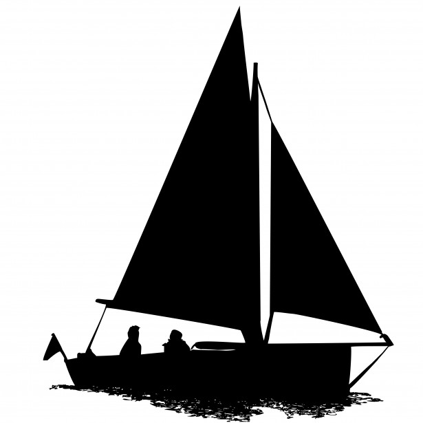 Sailing Boat Silhouette Clipa - Sailing Clipart