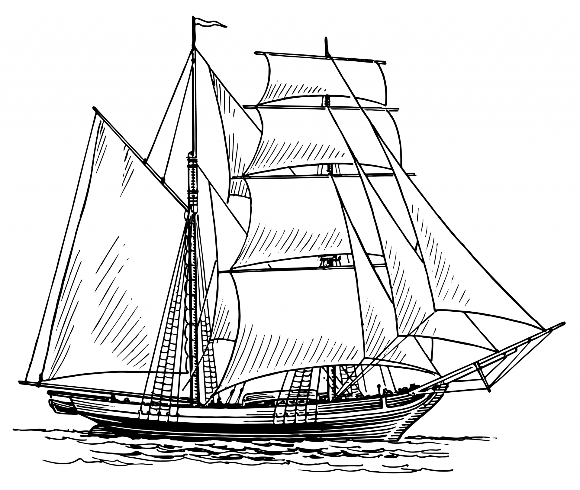 Sailing Ship Clipart Illustra - Sailing Ship Clip Art