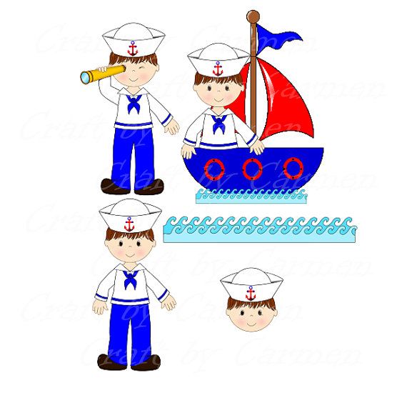 Sailor clip art, boat, baby boy, cute sailor, ahoy, baby shower