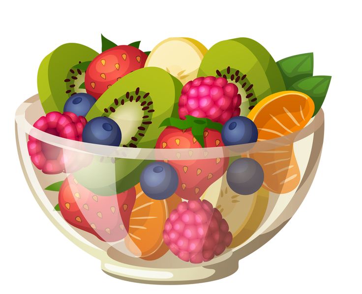 Salad with fresh fruits and berries. Detailed Vector Icon. Series of food and drink and ingredients for cooking. - Stock Vector from the largest library of ...