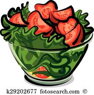 salad with tomatoes - Clip Art Salad