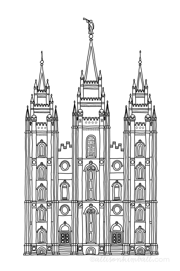 Salt Lake temple (friday freebie) Printable