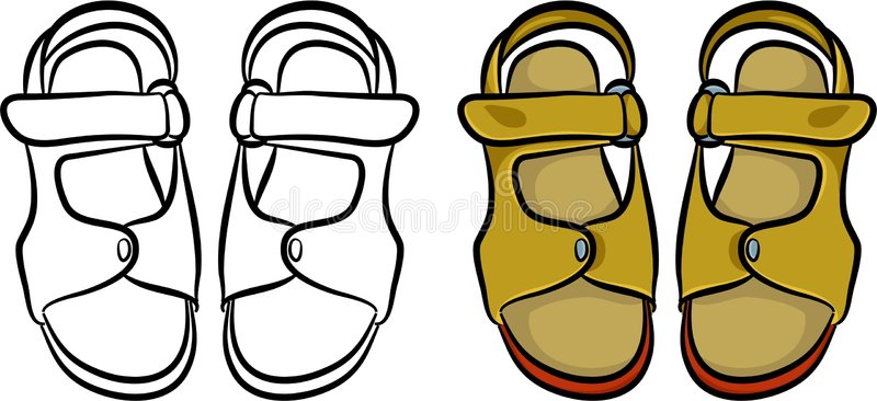 Download Mens sandals stock illustration. Illustration of clipart - 714996