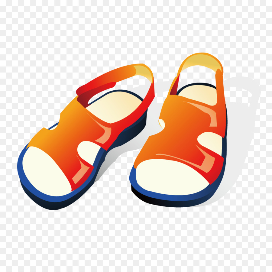 Sandal Flip-flops Free content Clip art - Vector children summer sandals