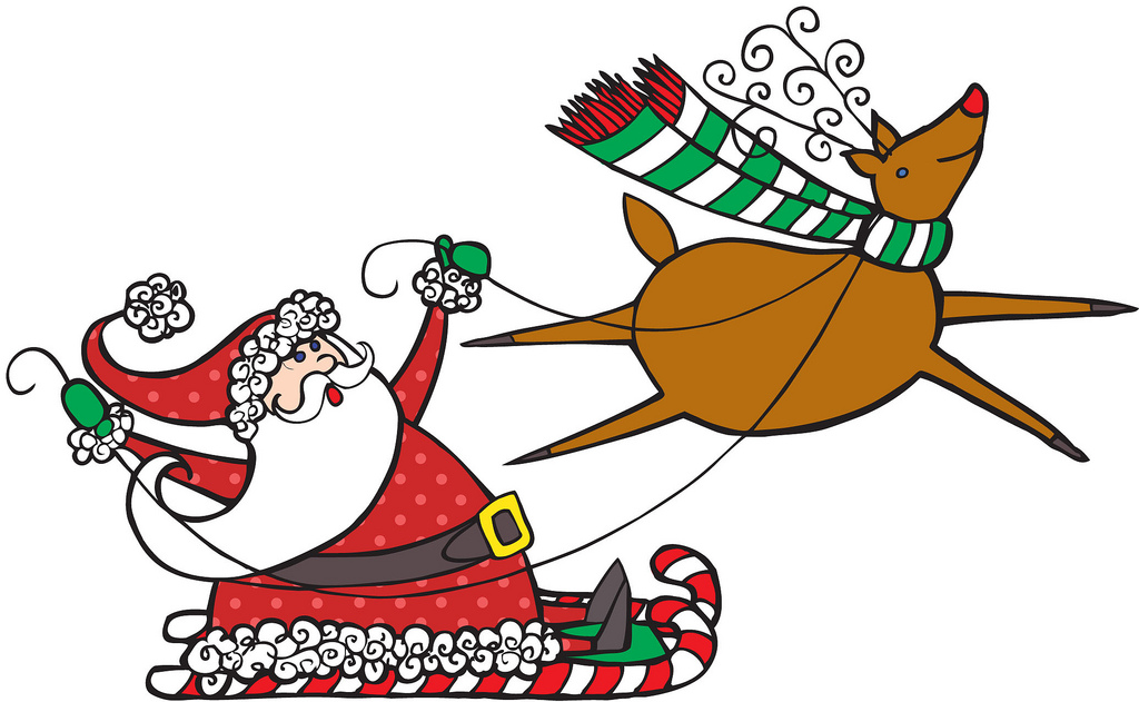Santa And Reindeer Images - Santa And Reindeer Clip Art