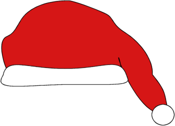 Santa Hat Image - a clip art image of a red Santa hat.