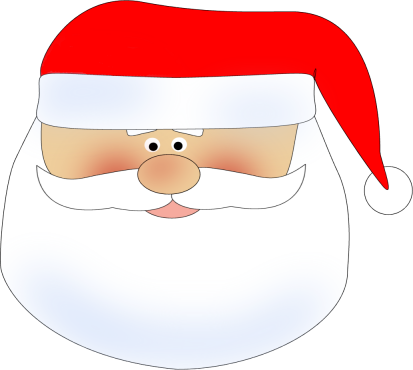 Santa Happy Face - ClipArt .