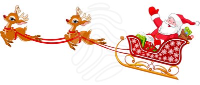 Santa S Sleigh clip art . 8ef - Santa And Sleigh Clipart