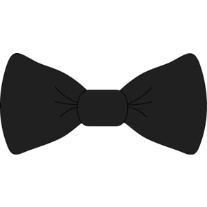 Silhouette Bow Tie - Clipart 