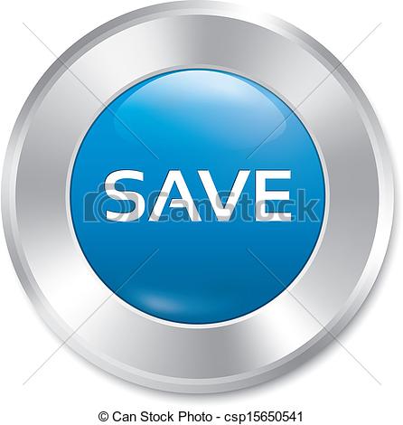 Save button. Save red round sticker. Isolated. - csp15650541