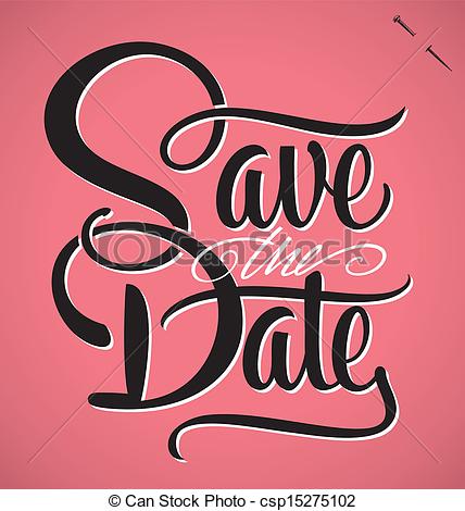 Save Date Clip Art Eps Images - Save The Date Clipart Free