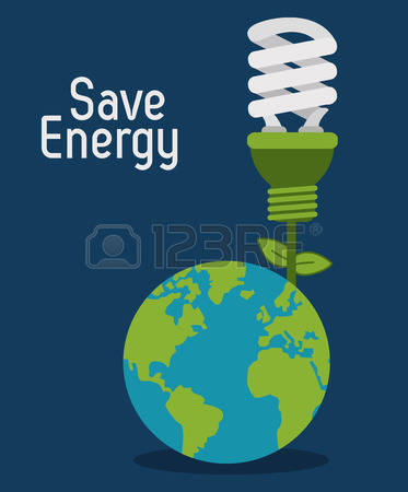 Save energy concept with eco icons design, vector illustration 10 eps  graphic. Illustration