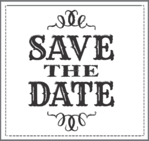 Save the date clipart black and white clipartall