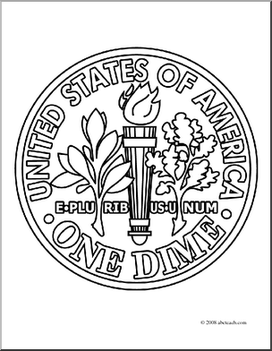Saving Money Coloring Pages Coloring Page Currency Dime Clip Art Cent Money Coloring Coin Coloring ...
