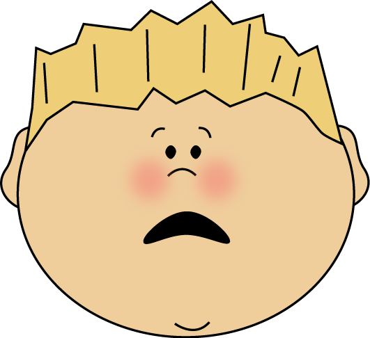 Scared Face Boy Clip Art Image Face Of A Scared Boy With Blond Hair
