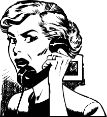 Two Person Phone Call Clipart