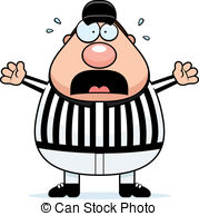 ... Scared Referee - A cartoo - Referee Clipart