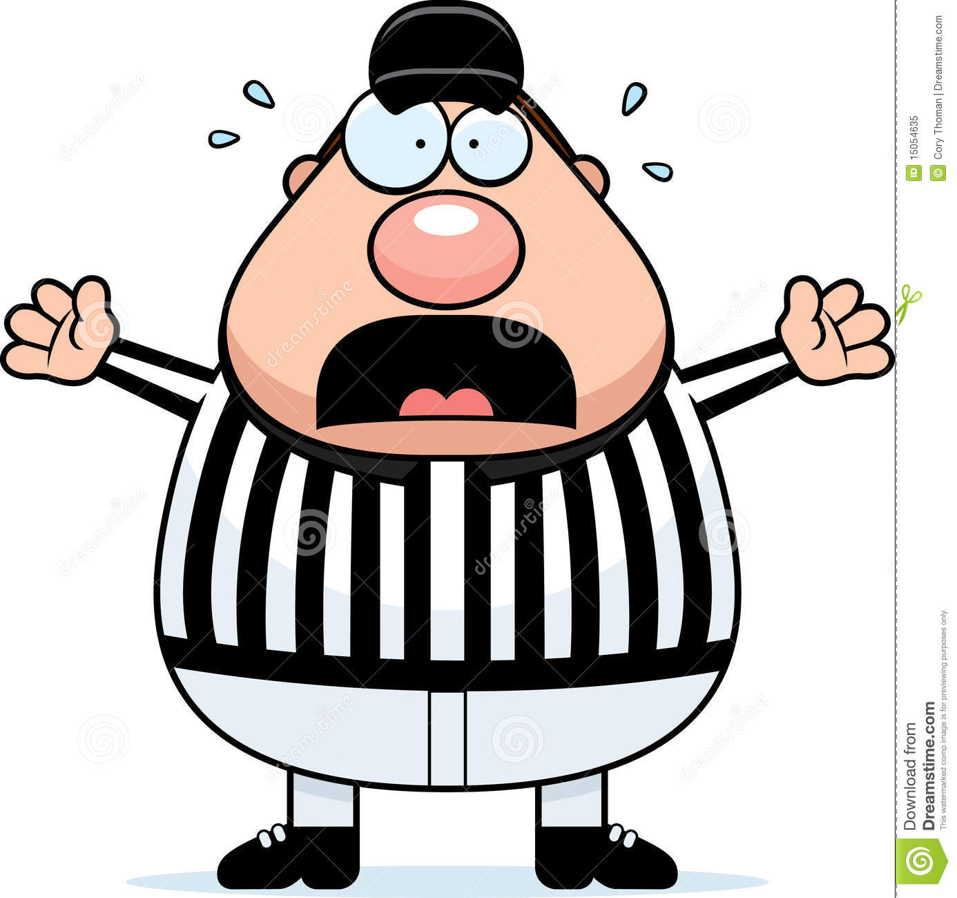 Scared Referee Royalty Free Stock Photo