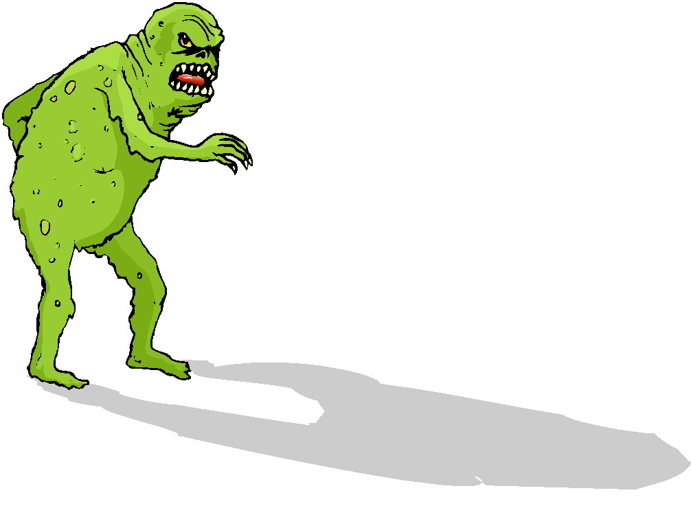 Scary Green Monster Free Clip - Scary Clipart