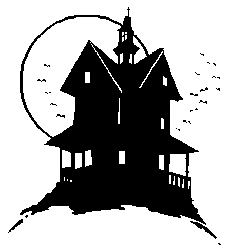 Creepy haunted house clip art