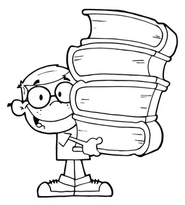school clipart black and white
