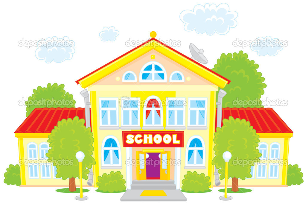 Clipart of school buildings -