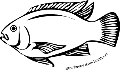 school of fish clipart black and white