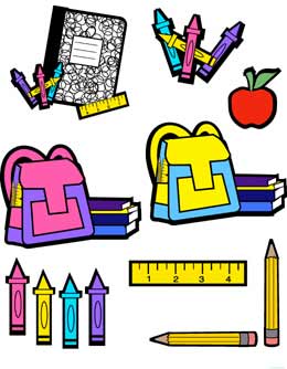 school supplies clipart for k - Free Clip Art School