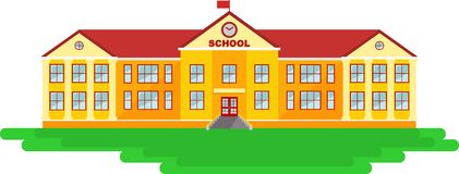 School Building Clipart Illus