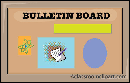 School Bulletin Board 12 Classroom Clipart