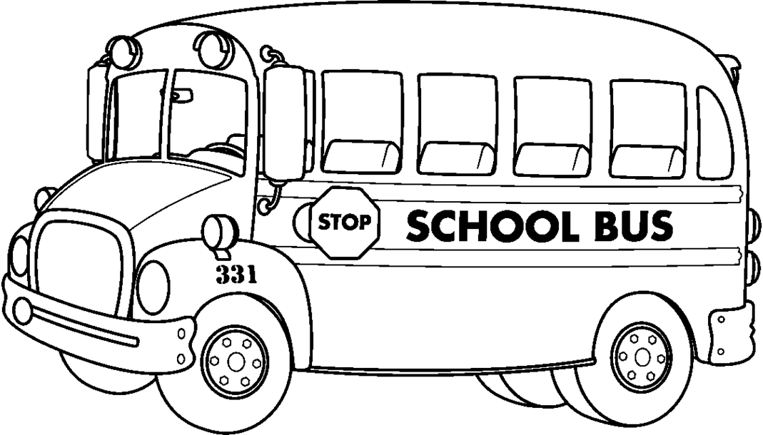 school bus clip art black and - School Clip Art Black And White