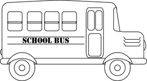 School Bus Clip Art Black And White School Bus Coloring Page
